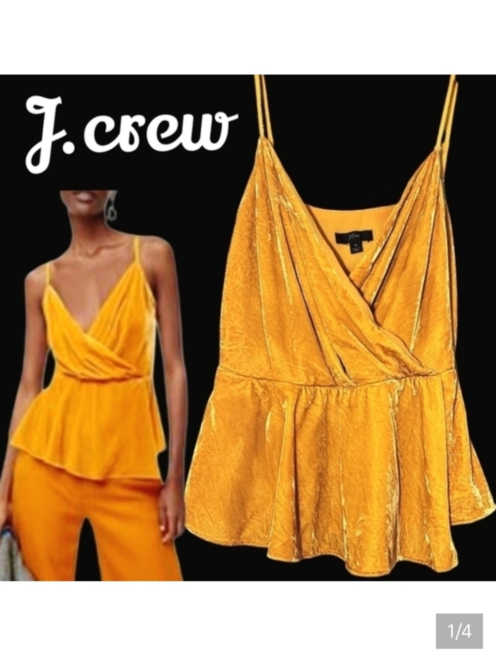 J.crew Hudson drapey velvet sleeveless top